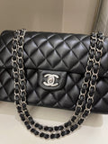 Chanel Classic Quilted Small Double Flap Black Lambskin