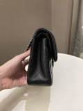 Chanel Classic Quilted Small Double Flap Black Lambskin