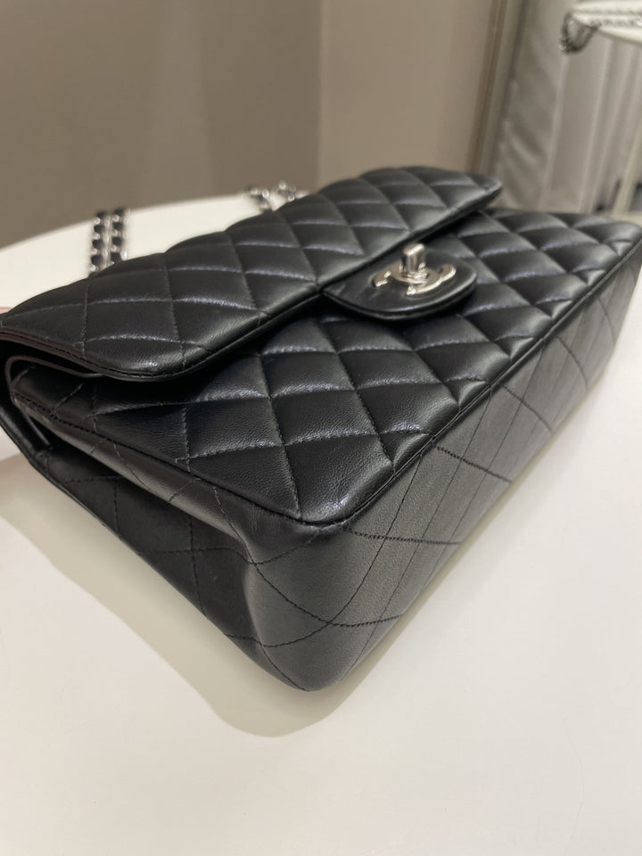 Chanel Classic Quilted Small Double Flap Black Lambskin