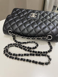 Chanel Classic Quilted Small Double Flap Black Lambskin