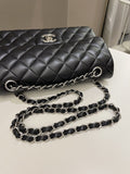 Chanel Classic Quilted Small Double Flap Black Lambskin