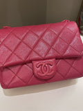Chanel Quilted Incognito Mini Square Rose Pink Caviar