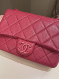 Chanel Quilted Incognito Mini Square Rose Pink Caviar