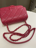 Chanel Quilted Incognito Mini Square Rose Pink Caviar