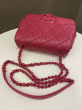 Chanel Quilted Incognito Mini Square Rose Pink Caviar
