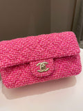 Chanel Classic Mini Rectangular Pink Tweed