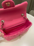 Chanel Classic Mini Rectangular Pink Tweed