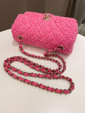 Chanel Classic Mini Rectangular Pink Tweed