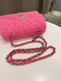 Chanel Classic Mini Rectangular Pink Tweed