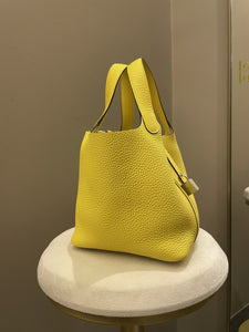 Hermes Picotin Lock PM 18 Jaune De Naples Clemence