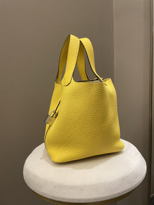 Hermes Picotin Lock PM 18 Jaune De Naples Clemence