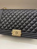 Chanel Quilted New Medium Boy Black Caviar
