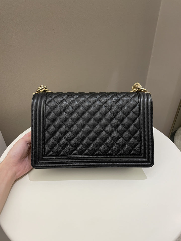 Chanel Quilted New Medium Boy Black Caviar