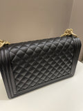 Chanel Quilted New Medium Boy Black Caviar