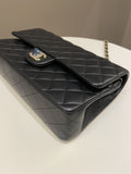 Chanel Classic Quilted Medium Double Flap Black Lambskin