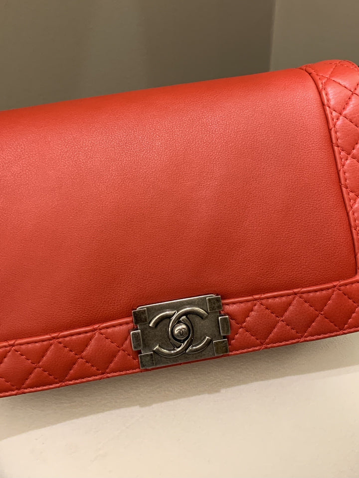 Chanel Boy Reverso Red Calfskin