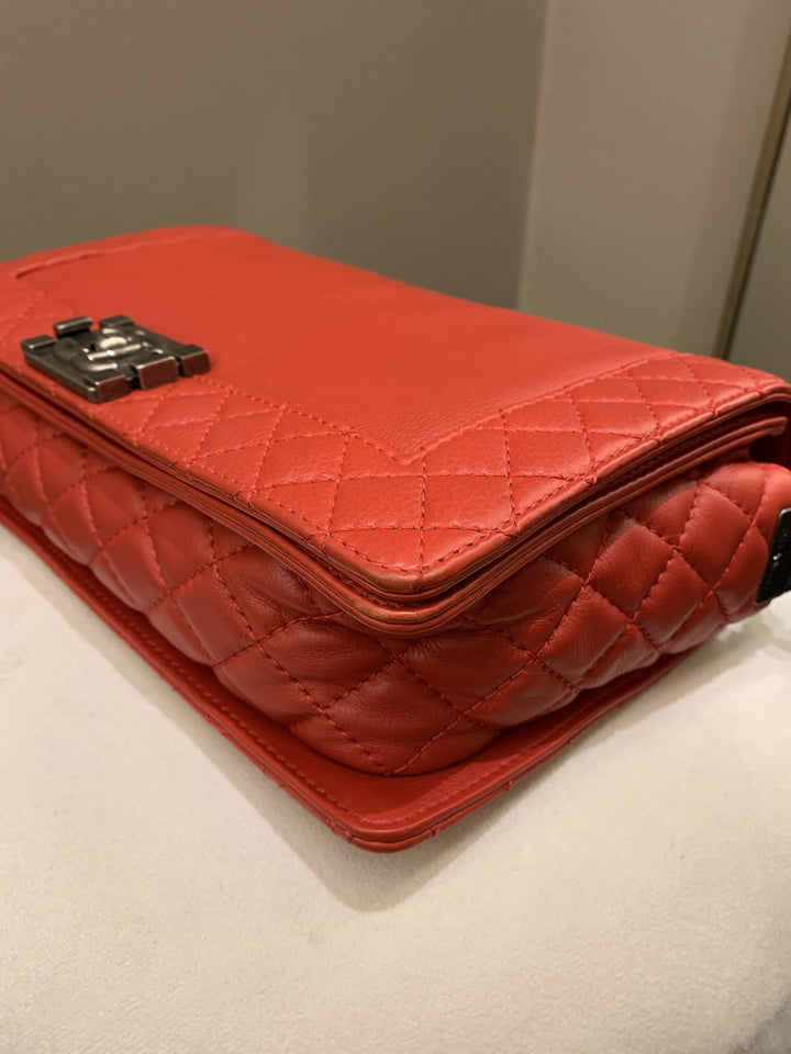 Chanel Boy Reverso Red Calfskin