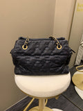 Chanel Quilted Leather Wild Stitch Shoulder Tote Dark Navy