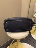 Chanel Quilted Leather Wild Stitch Shoulder Tote Dark Navy