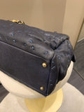 Chanel Quilted Leather Wild Stitch Shoulder Tote Dark Navy