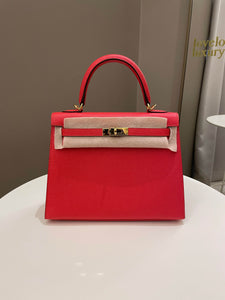 Hermes Kelly Sellier 25 Rouge Tomate Epsom