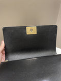 Chanel Quilted Boy Old Medium Black Caviar