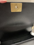 Chanel Quilted Boy Old Medium Black Caviar
