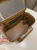 Chanel 23P Business Affinity Top Handle Vanity Rectangular Tan Caviar