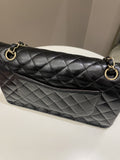 Chanel Classic Quilted Medium Double Flap Black Lambskin