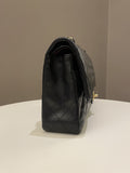 Chanel Classic Quilted Medium Double Flap Black Lambskin