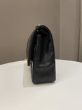 Chanel Classic Quilted Medium Double Flap Black Lambskin