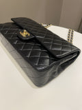 Chanel Classic Quilted Medium Double Flap Black Lambskin