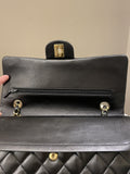 Chanel Classic Quilted Medium Double Flap Black Lambskin