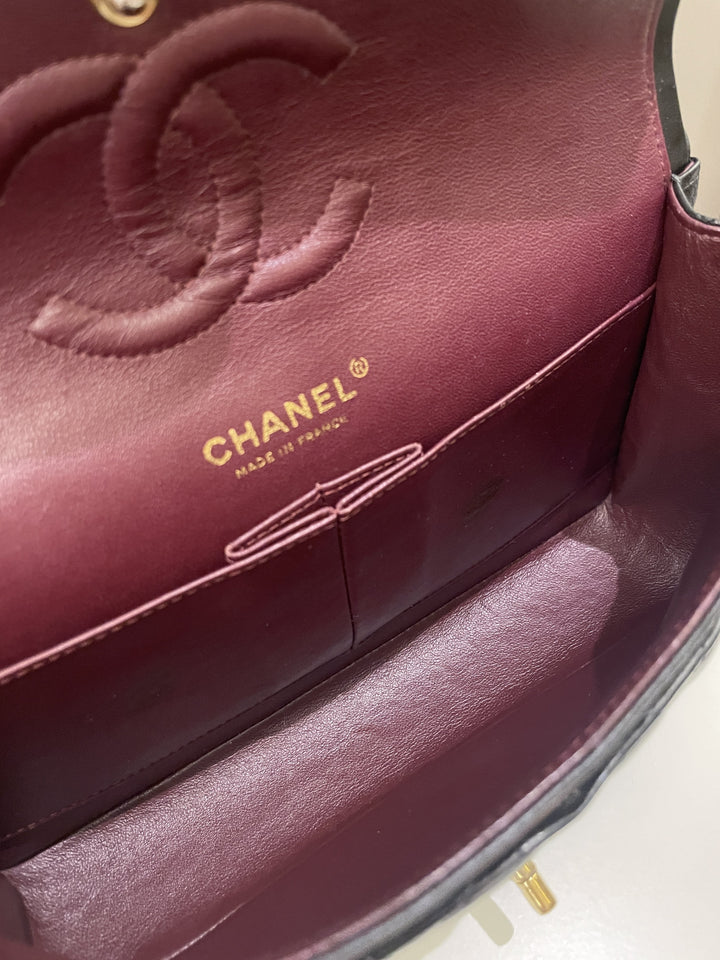 Chanel Classic Quilted Medium Double Flap Black Lambskin