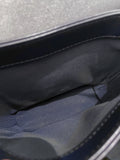 Chanel Chain Top Accordian Bag Navy Calfskin