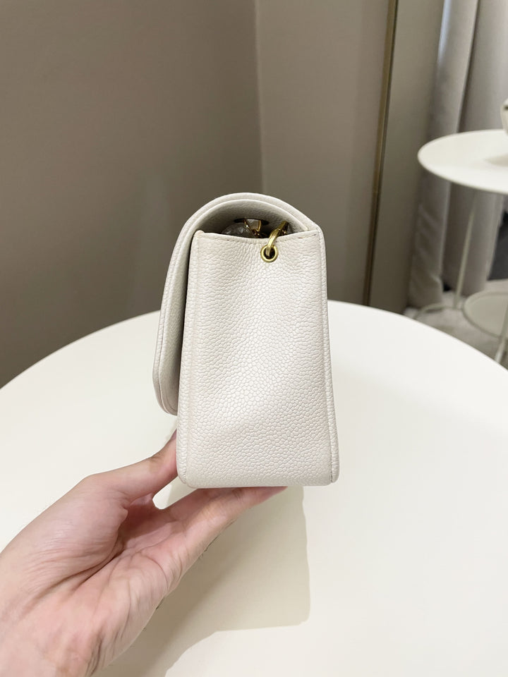Chanel Vintage Quilted Diana Flap Bag White Caviar