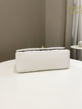 Chanel Vintage Quilted Diana Flap Bag White Caviar