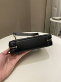 Chanel 19 Quilted Camera Sling Bag Black Lambskin