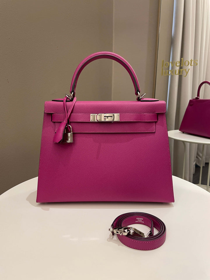 Hermes Kelly Sellier 28 Rose Pourpre Epsom