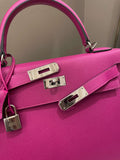 Hermes Kelly Sellier 28 Rose Pourpre Epsom