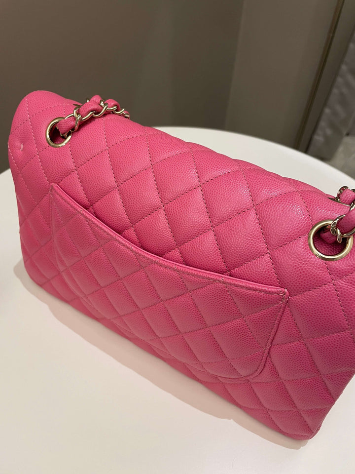 Chanel Classic Quilted Medium Double Flap Bubblegum Pink Caviar