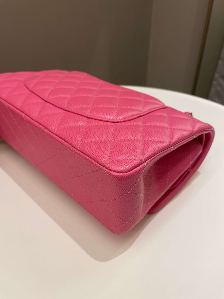 Chanel Classic Quilted Medium Double Flap Bubblegum Pink Caviar
