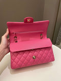 Chanel Classic Quilted Medium Double Flap Bubblegum Pink Caviar