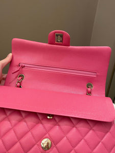 Chanel Classic Quilted Medium Double Flap Bubblegum Pink Caviar