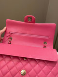 Chanel Classic Quilted Medium Double Flap Bubblegum Pink Caviar