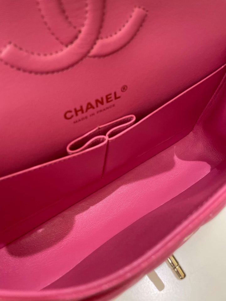 Chanel Classic Quilted Medium Double Flap Bubblegum Pink Caviar