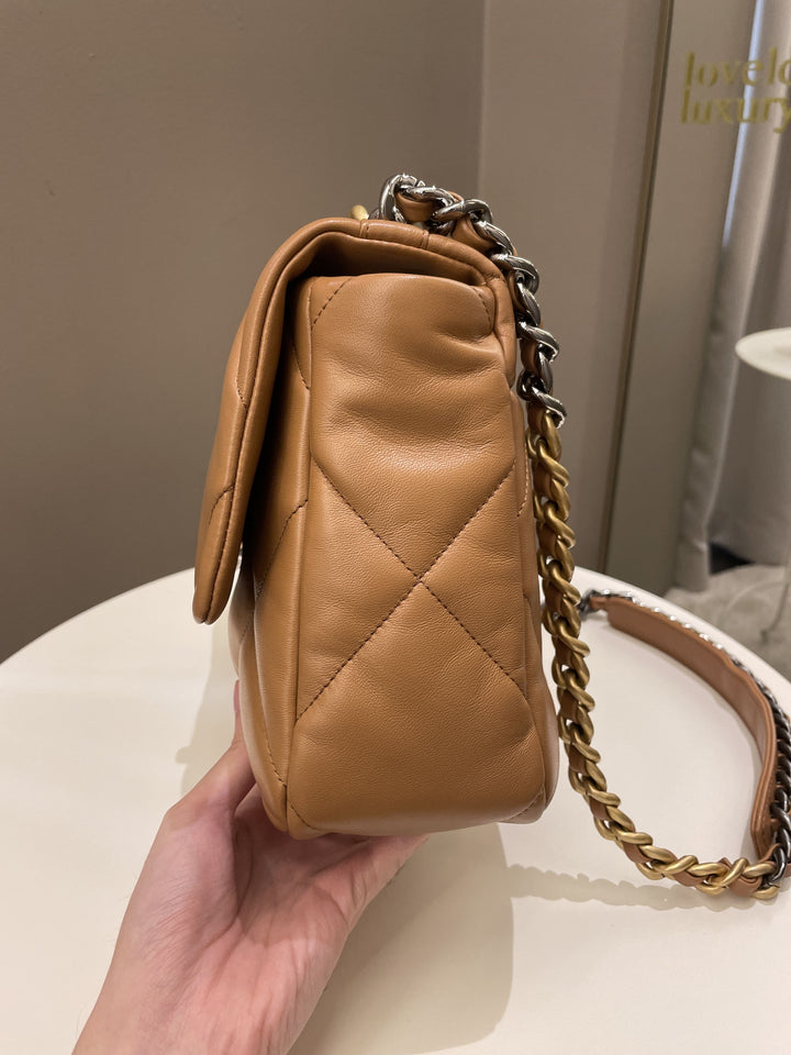 Chanel 19 Flap Bag Caramel Lambskin