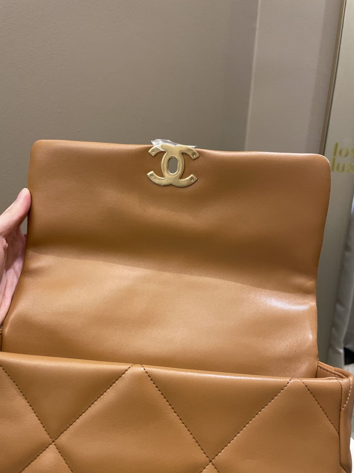 Chanel 19 Flap Bag Caramel Lambskin
