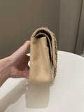 Chanel Classic Medium Double Flap Beige Clair Caviar