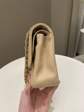 Chanel Classic Medium Double Flap Beige Clair Caviar